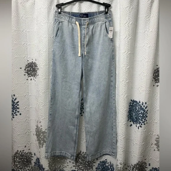 GAP High Rise Wide Leg Pull on Jeans - Picture 4 of 10